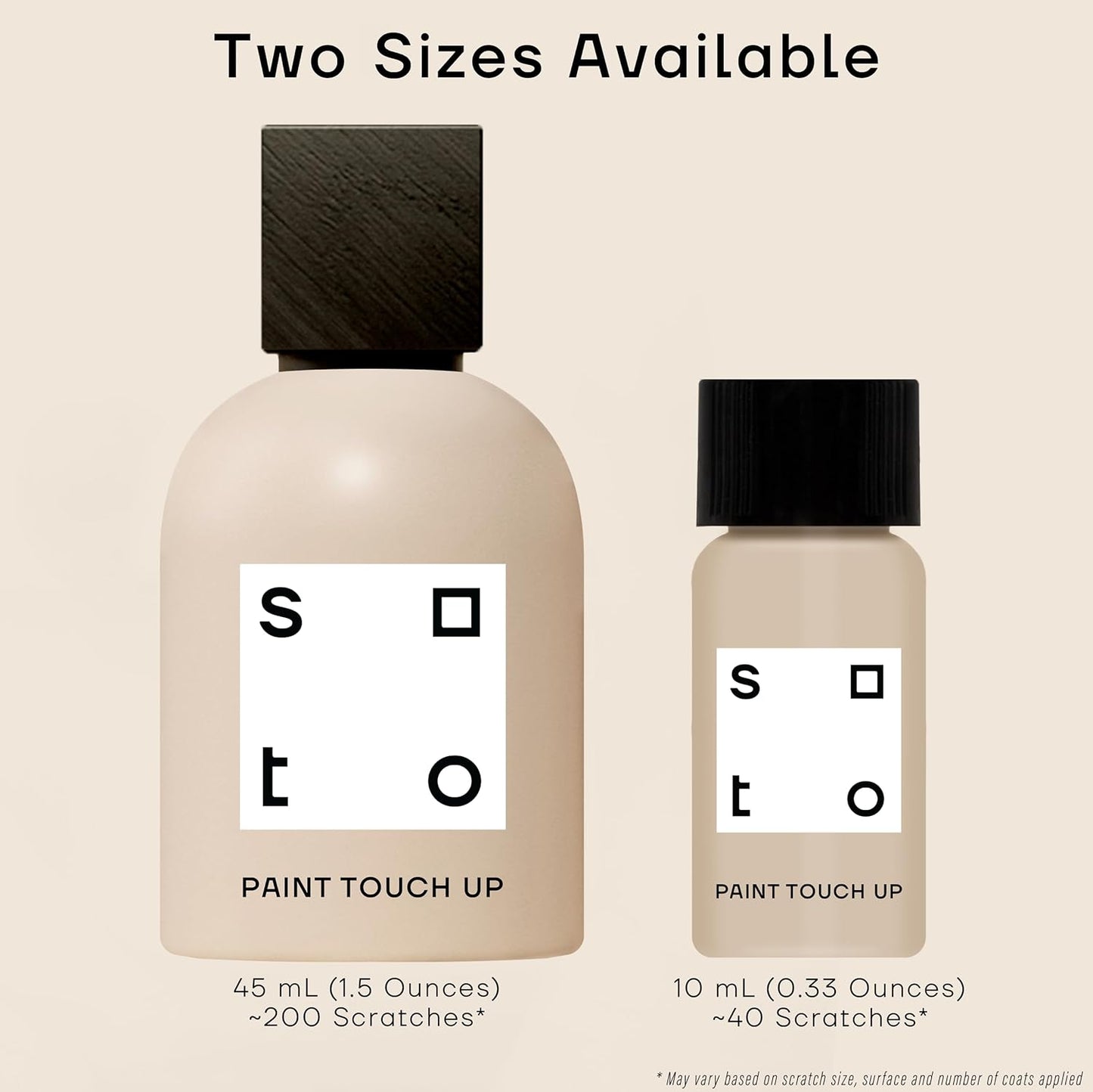 soto Beige Paint Touch Up, Multi-Surface, Matte Finish (No. 20 Toned Tan) — 10 Milliliters of Scratch Repair for Furniture, Walls, Cabinets, Trim, Doors, Indoor/Outdoor
