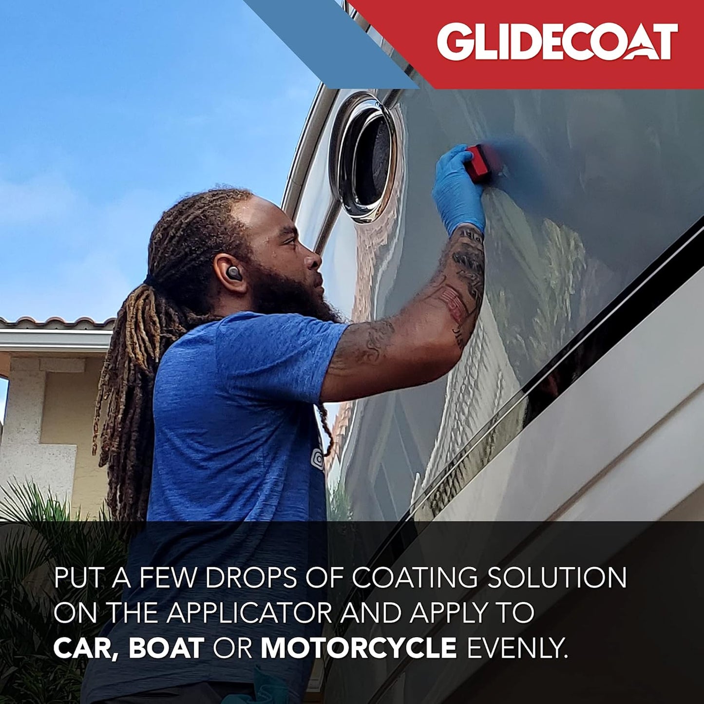 Glidecoat Ceramic Coating Applicator Sponges 6 Pack- Applicator Pads Detailing for Cars, Boats, Motorcycles, Motorhomes, and More - Non-Absorbing - Effortless Application On Any Vehicle! (6 Count)