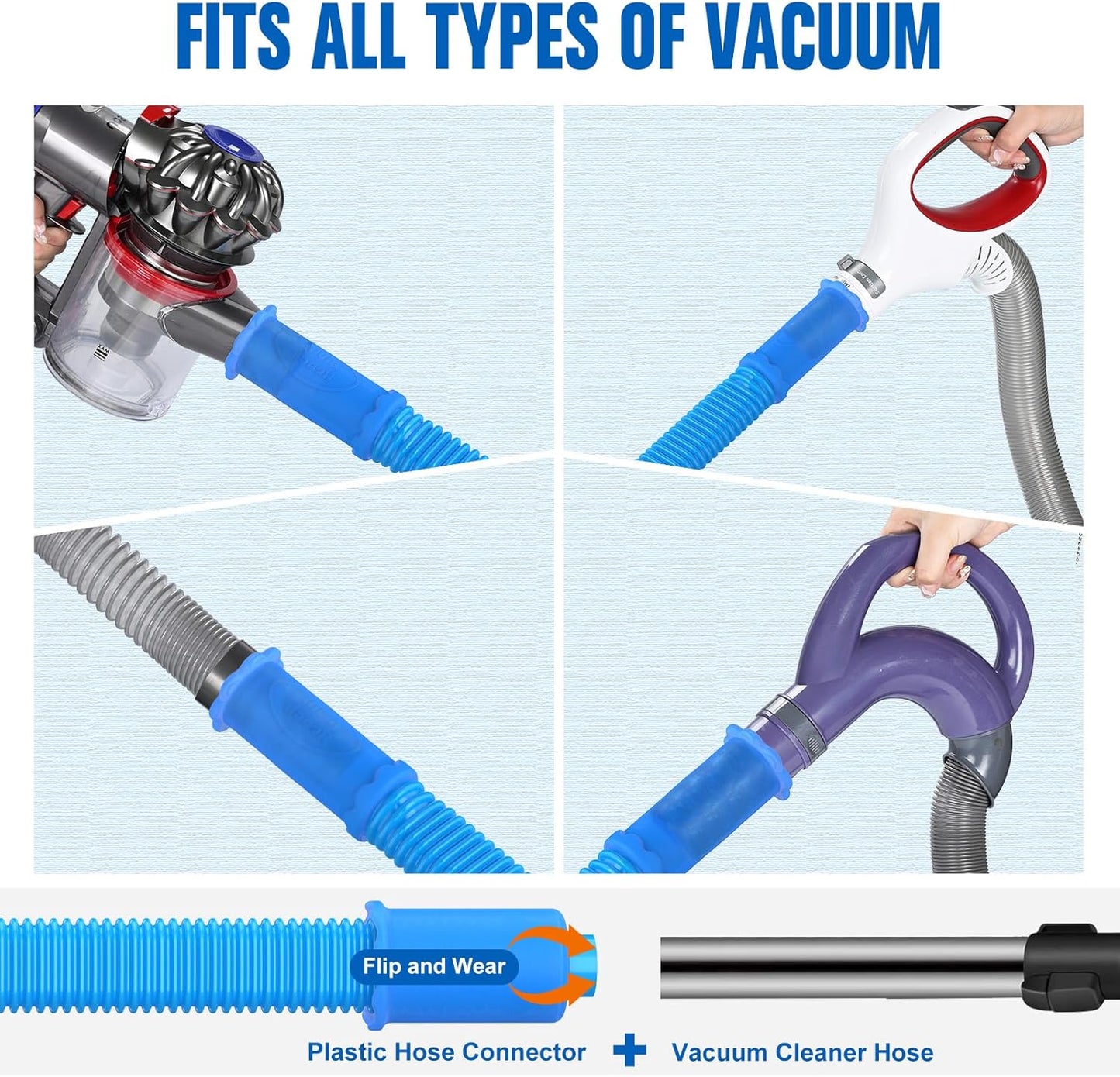 Sealegend Dryer Vent Cleaner Kit Vacuum Hose Attachment Compatible with Most Vacuum Cleaner, Quickly Lint Remover Cleaning Supplies