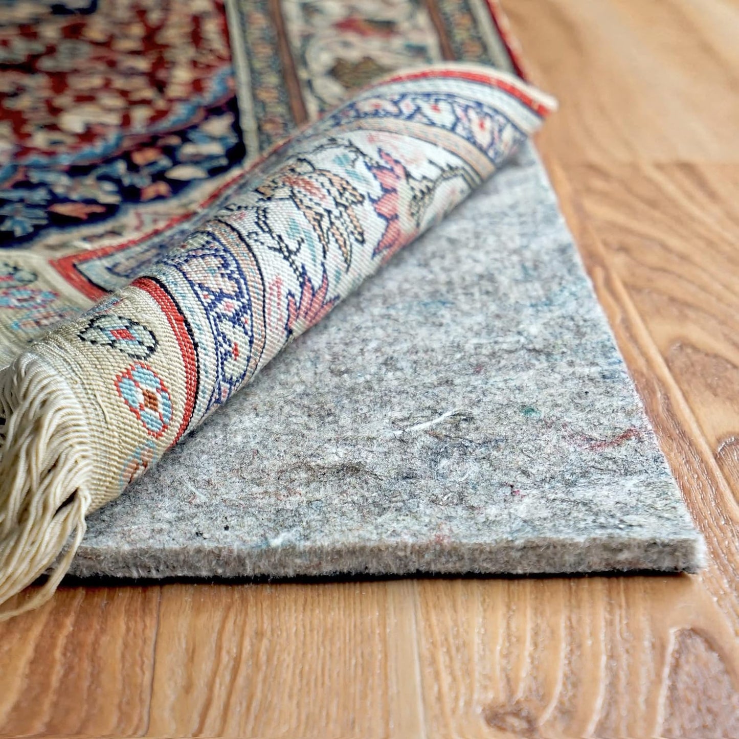 RUGPADUSA - Dual Surface - 6'10" x 9'10" - 1/4" Thick - Felt + Rubber - Non-Slip Backing Rug Pad - Safe for All Floors