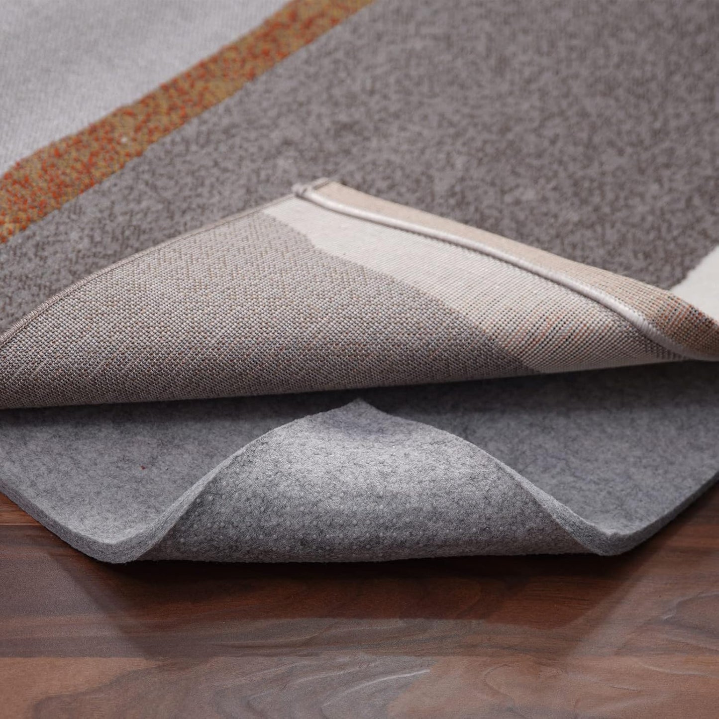 Double-Sided Non Slip Rug Pad Gripper - 3x5 Feet 1/4” Thick Dual Surface Felt Under Rug for Area Rugs and Hardwood Floors,Super Cushioned Non Skid Carpet Padding