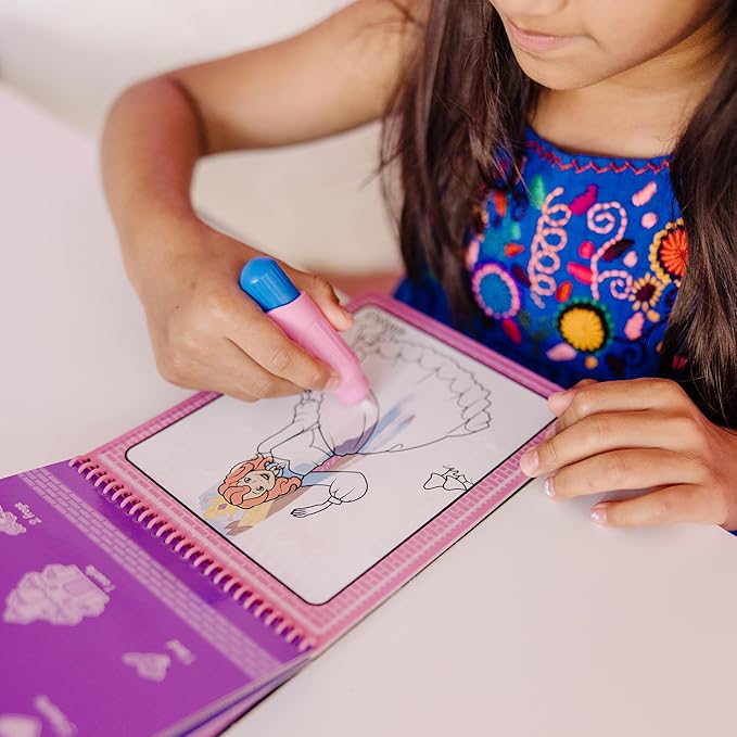 Melissa & Doug On The Go Water Wow! Mess Free Coloring Book, Reusable Water-Reveal Activity Pad, Fairy Tale, Travel Toys, Party Favors, for Toddlers & Kids Ages 3+ - FSC Certified