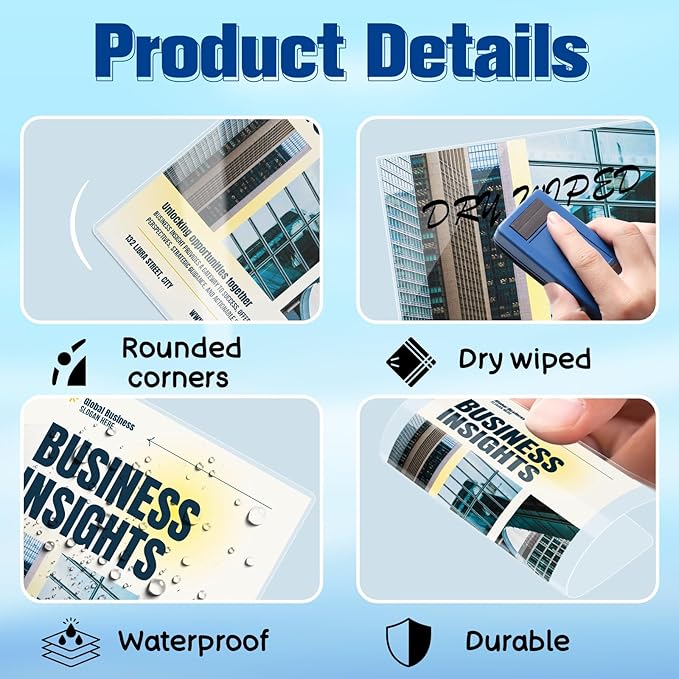 Index Card Laminating Pouches 3x5 File Card Laminating Pouches Lamination Pouches Recipe Card Laminating Pouches for Work Permits Pass Cards Student ID Cards (500, 3x5inch)