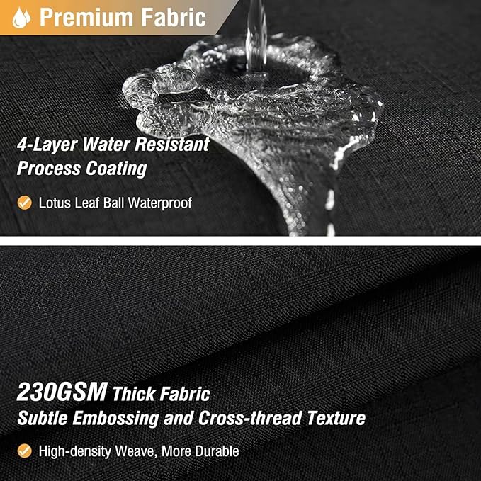 BTTN Extra Long Shower Curtain - 84 Inch Long Linen Textured Weighted Fabric Shower Curtain Set with 12 Plastic Hooks, Hotel Luxury Decorative Curtains for Bathroom Showers and Bathtubs - 72x84, Black