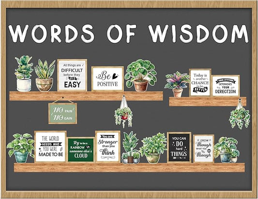 Bookshelf Bulletin Board Set, 45 Pcs Classroom Bulletin Board Decorations Inspirational Cutouts Reading Library Back to School Decorations Classroom Wall Door Decor