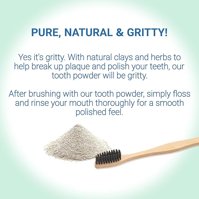 Remineralizing & Cleansing Tooth Powder, Bubblegum. Fluoride Free, SLS Free, Nano Free for Organic Oral Wellness (1 Ounces, 2 Pack)