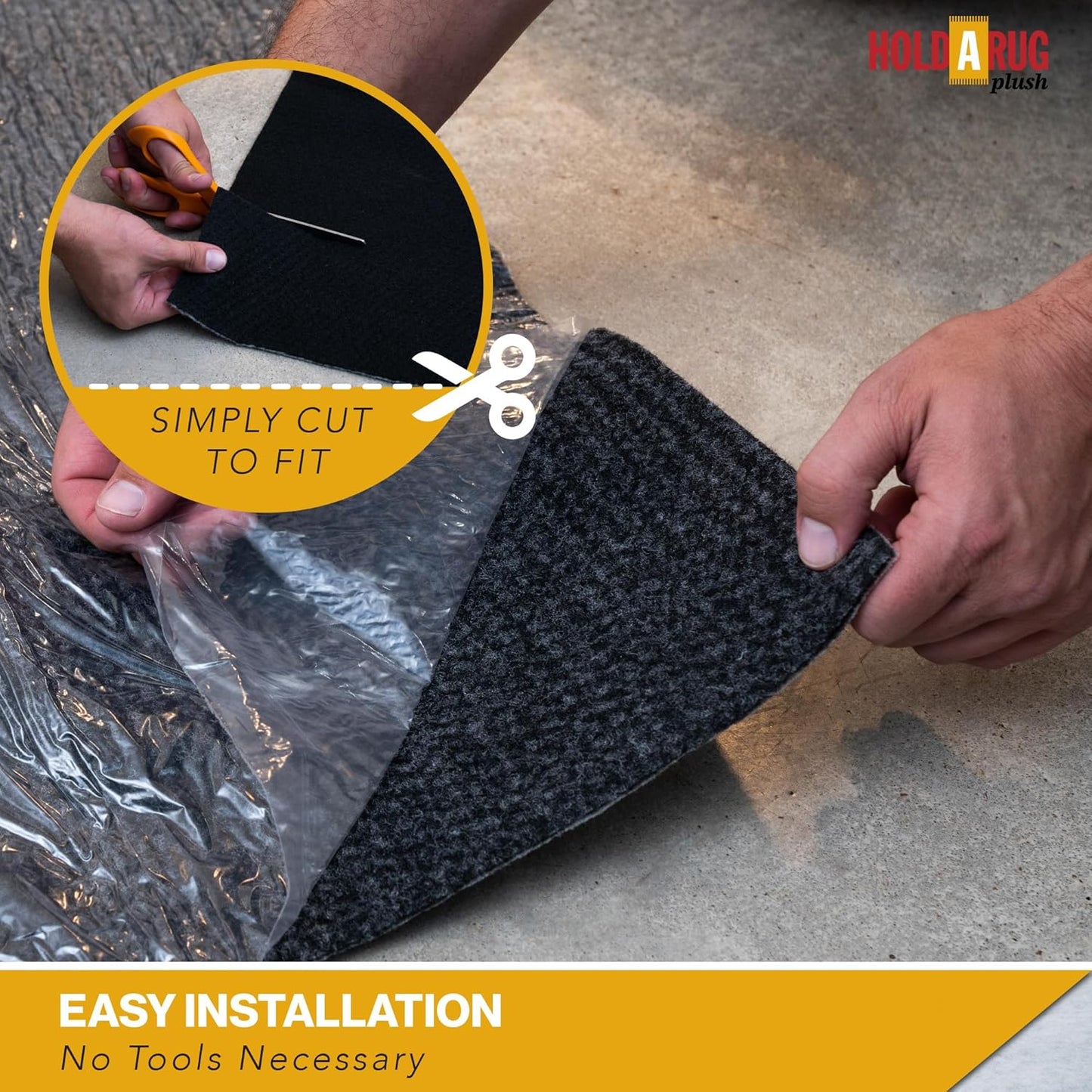 Hold-a-Rug Plush 2'6 x 10' Nonskid, Nonslip Rug Pad, Reversible Gripper, ¼ Thick, Safe for All Floors and Carpet, Keep Area Rugs Secure