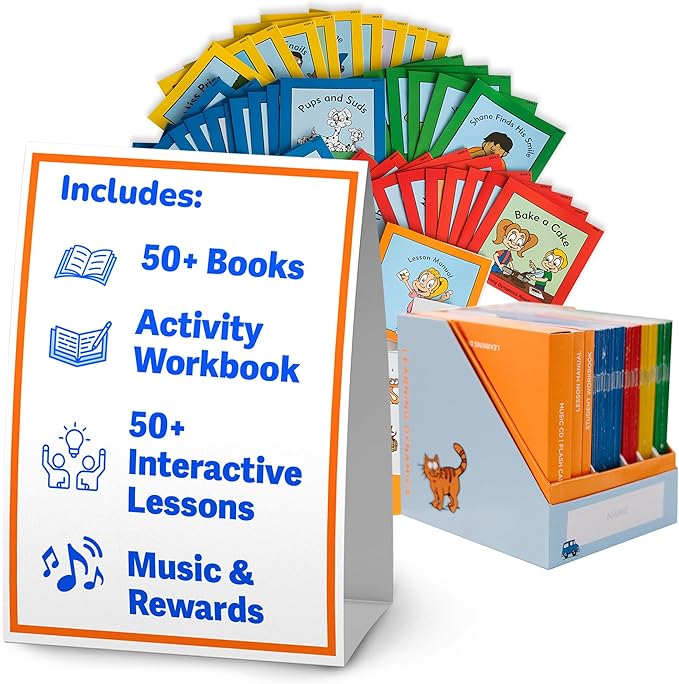 Learning Dynamics 4 Weeks to Read – Learn How to Read & Write Program Includes 53 Books, Teaching Manual, Activity Workbooks, CD, Flashcards , Manipulatives – Teaches Letters, Phonics & Reading