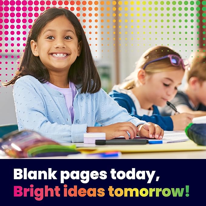 Hygloss Half Blank Books for Kids to Write Stories and Illustrate – Bulk 100 Pack – 5.5" x 8.5" A5 – Small Primary Journal for Grades K-2, Preschool/Kindergarten Notebook with Picture Space – 24 Pages