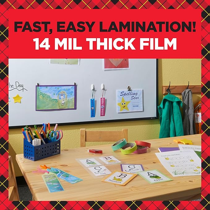 Scotch Self-Sealing Laminating Sheets, Gloss Finish, 9 in x 11.5 in, Easy to Use and No Laminator Needed, 5/Pack