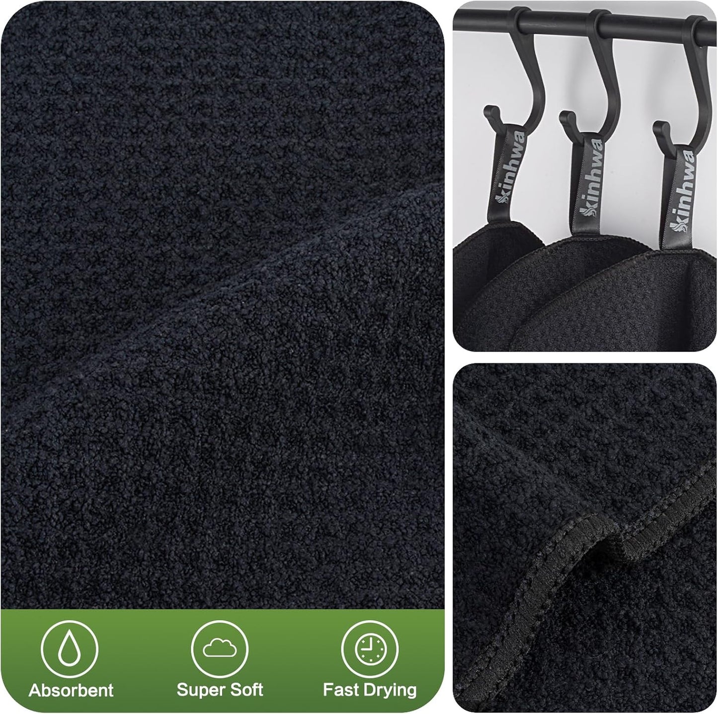 KinHwa Waffle Kitchen Towels for Washing Dishes Microfiber Dish Towels for Kitchen Ultra Soft Absorbent Quick Drying 8inch x 8inch 6 Pack