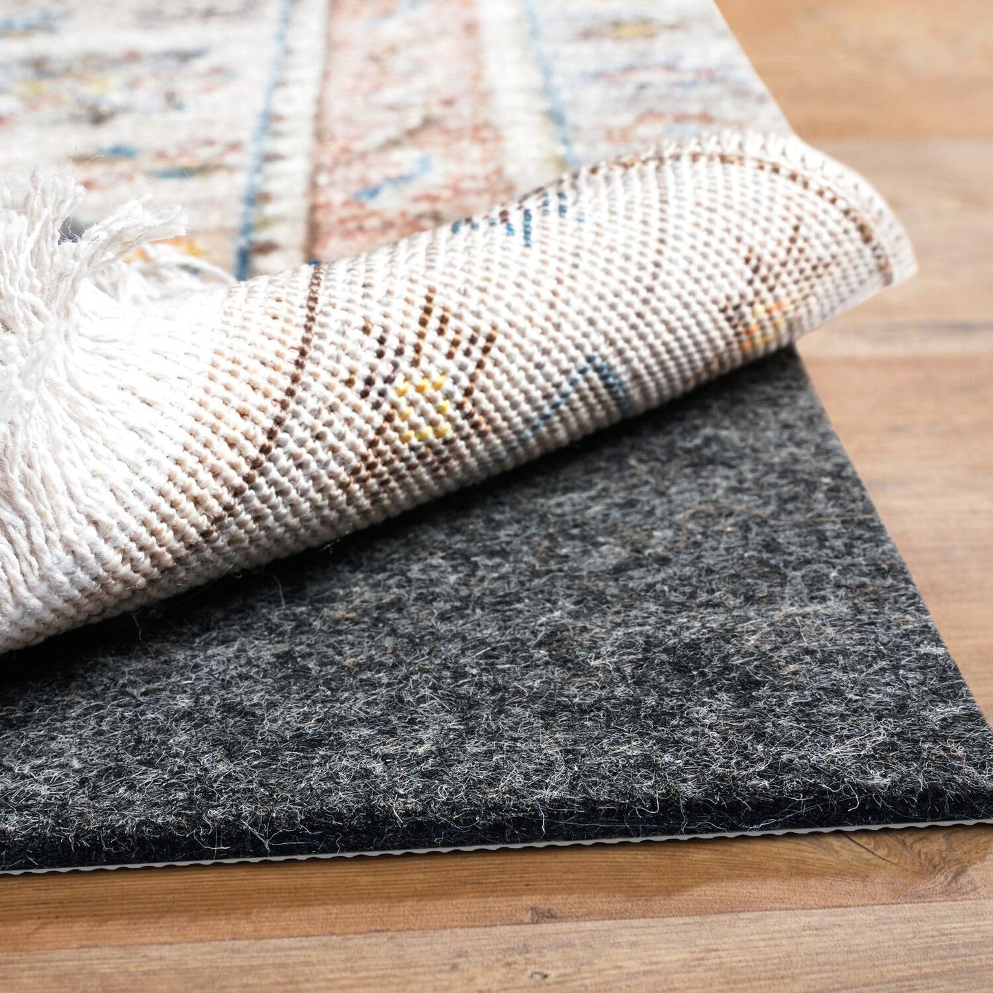 BAGAIL Felt and Natural Rubber Backing Rug Pads 1/8” Thick, 2 x 6 Ft Non Slip Rug Gripper Keep Rugs in Place, Under Area Rug Protective Cushioned Pads, Carpet Runners, Hardwood Floors Protection