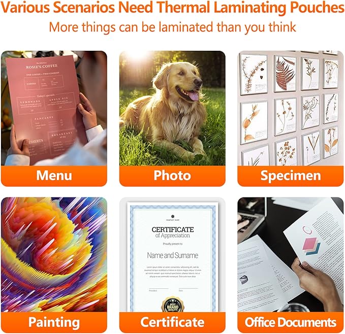 SJPACK Thermal Laminating Pouches, 9 x 11.5 Inches Laminating Sheets, 3 mil Thick Laminate Sheets, 4000 Pack,Clear