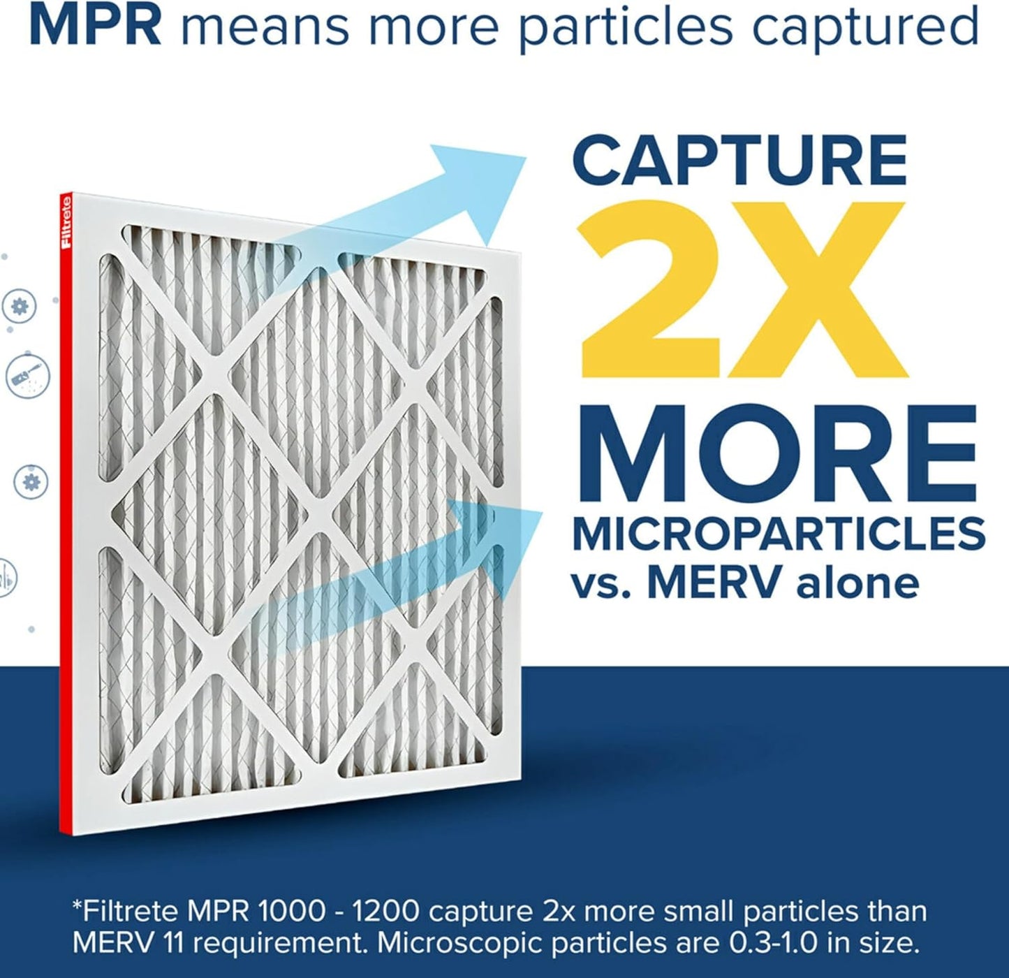 Filtrete 12x36x1 AC Furnace Air Filter, MERV 11, MPR 1000, Micro Allergen Defense, 3-Month Pleated 1-Inch Electrostatic Air Cleaning Filter, 4 Pack (Actual Size 11.69 x 35.69 x 0.81 in)