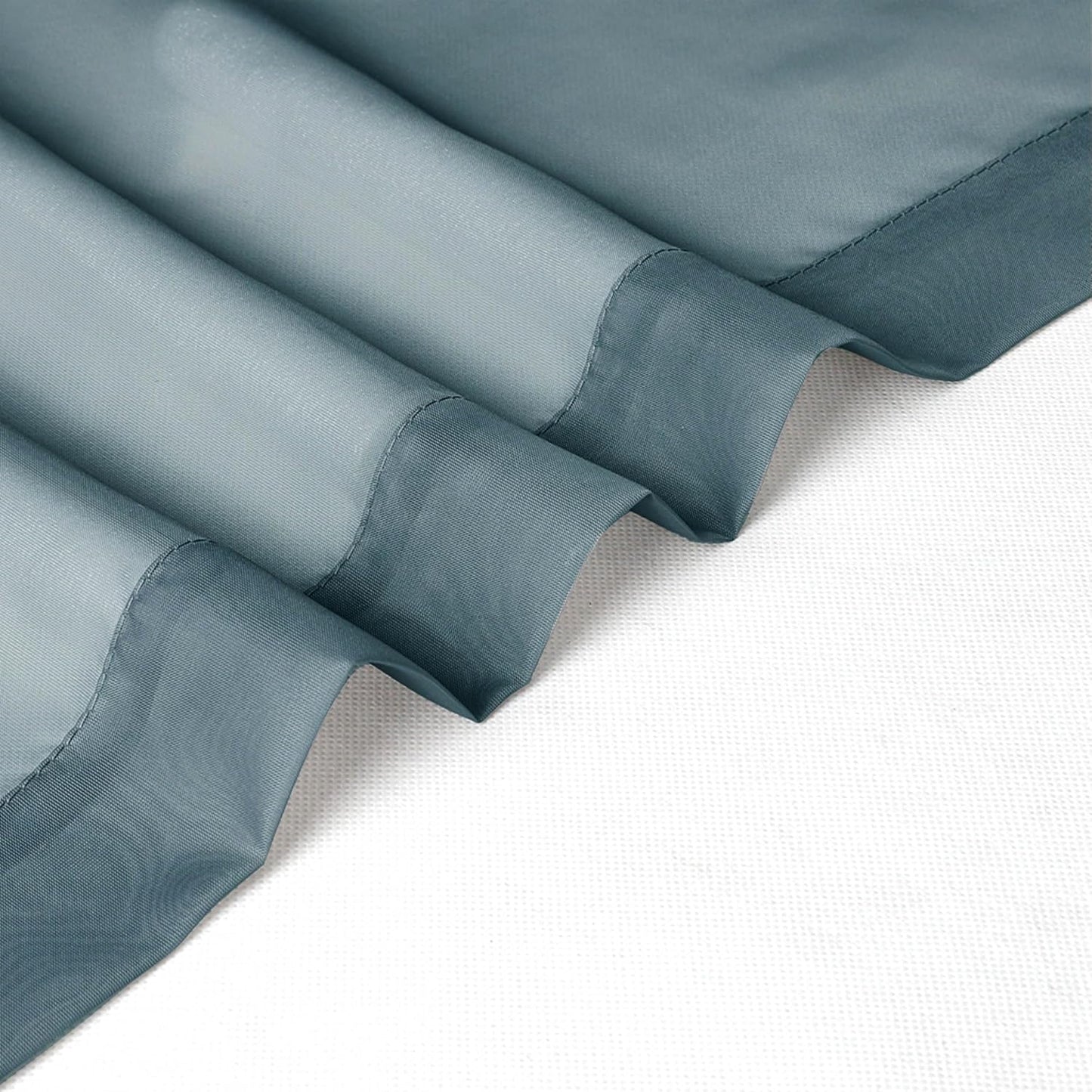 Chyhomenyc Stone Blue Sheer Curtains 78 Inches Long 2 Panels Set for Living Room, Light Filtering Voile Lightweight Bedroom Curtains, Rod Pocket Solid Window Treatment Drapes, Each 42W x 78L