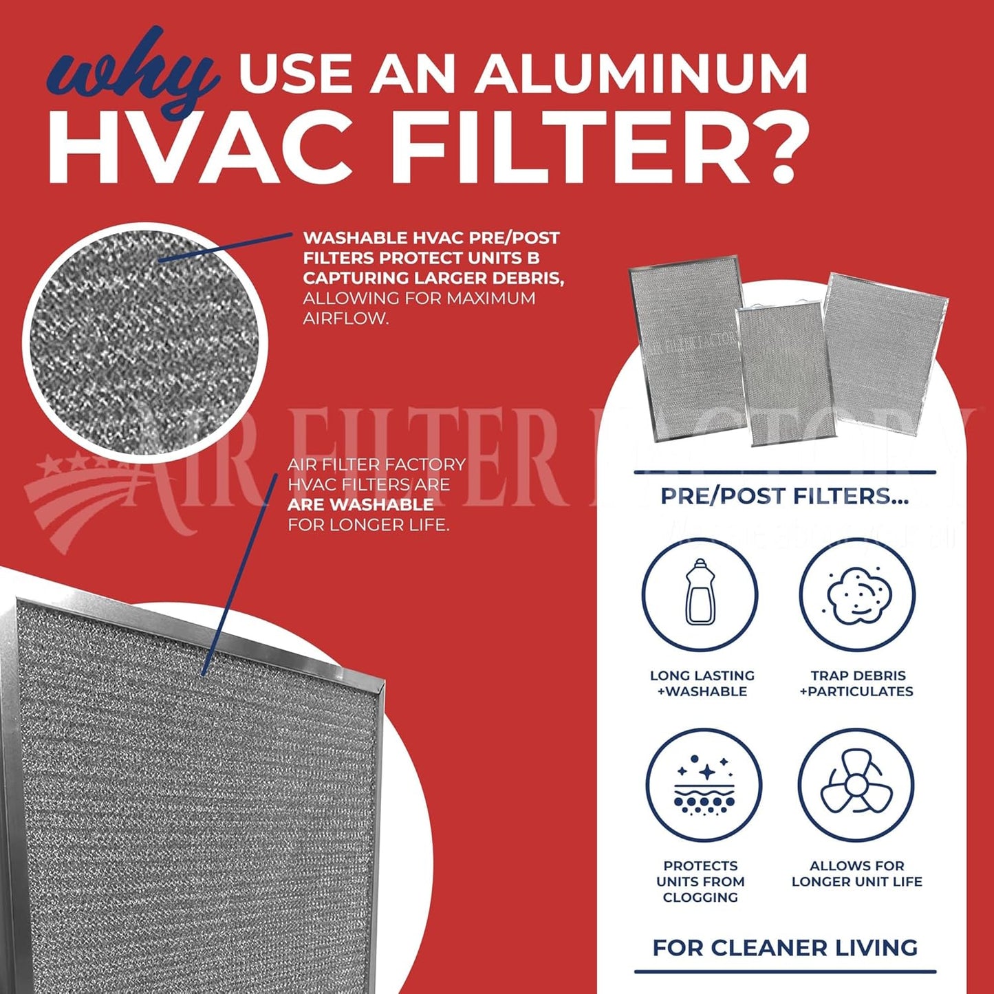 Air Filter Factory A-Coil Filter 921784, C8DAM01830U-B, 921788 Replacement For Nordyne HVAC Aluminum Mesh Filter Screen 15" X 16.92" X 3/32" 2-Pack