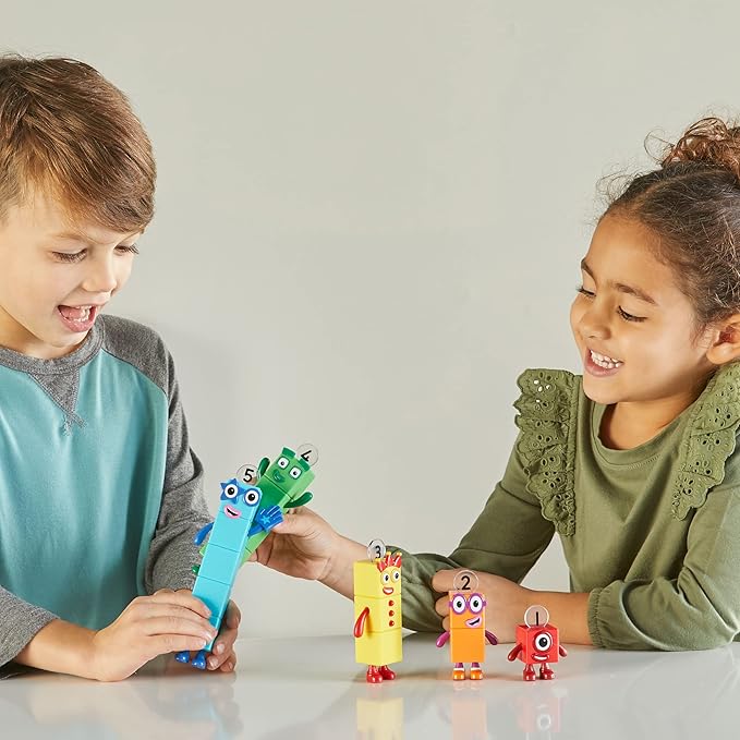 hand2mind Numberblocks Friends One to Five, Action Figure Set, Toy Figures & Playsets, Small Figurines for Kids, Counting Blocks, Numbers for Toddlers, Math Toys, Kids Birthday Gifts