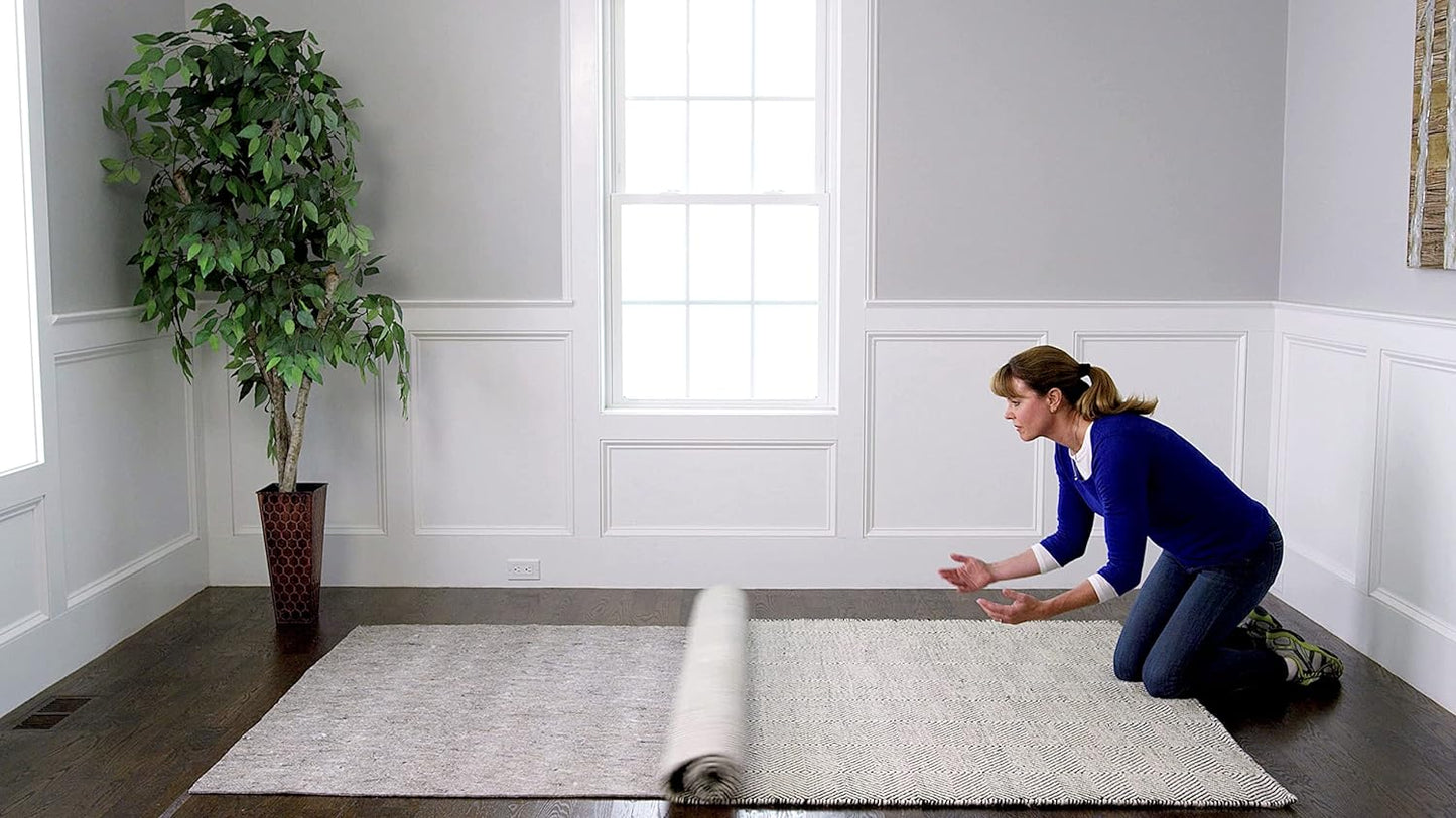 RUGPADUSA - Dual Surface - 1'10" x 9'10" - 1/8" Thick - Felt + Rubber - Non-Slip Backing Rug Pad - Adds Low-Profile Comfort and Protection