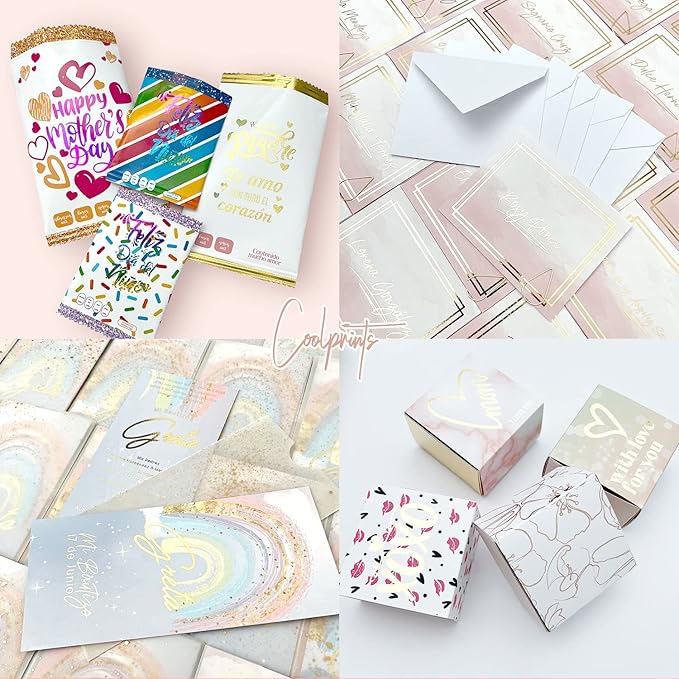 Foil for Laminator and Laser Printer, Foil for Toner, Special Colors, Roll of 12.6 Inches x 32.8 Feet (Rainbow Glitter)