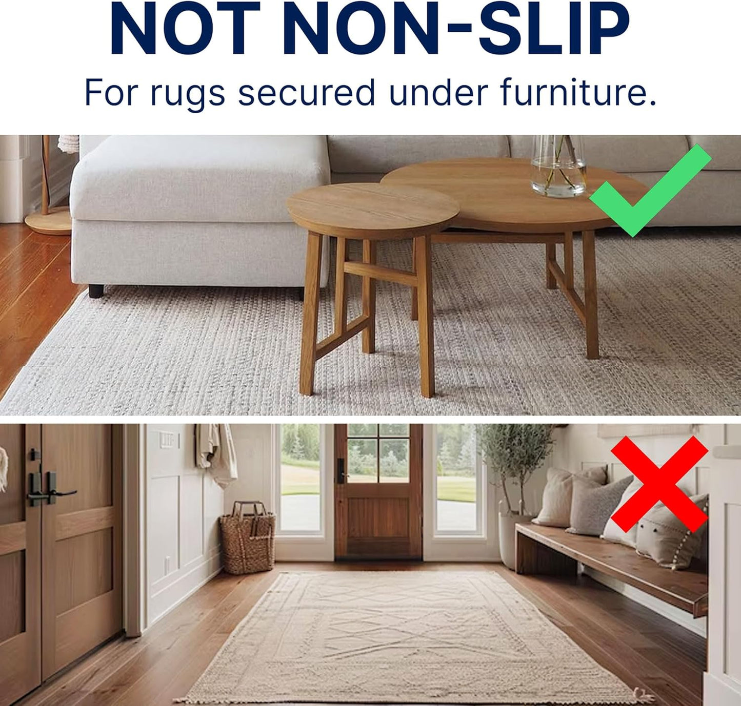 RUGPADUSA - Eco-Plush - 8' Round - 1/4" Thick - 100% Felt - Premium Cushioned Rug Pad - Available in 3 Thicknesses, Many Custom Sizes