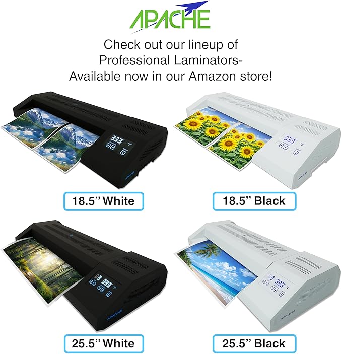 Apache 200 Pack Laminating Pouches 10 mil, Holds 8.5 x 11 Inch Letter Size (9 x 11.5 Inch Sheets), Office and School Supplies, Thermal Laminating Sheets, Super Clear, Round Corner