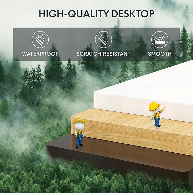 FLEXISPOT 63x24 Inch Electric Height Adjustable Standing Desk for Home & Office, Splice Board Desk for Computer Workstation, Study, or Creative Setup, Maple