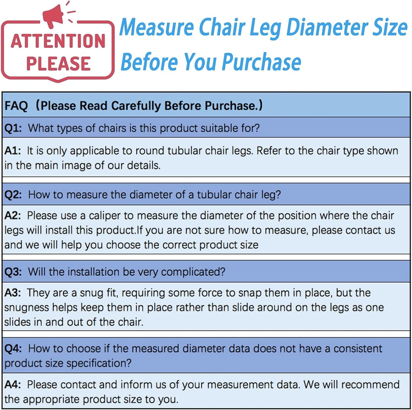 Rectangle U Shaped Chair Leg Tips Cap with Felt Pads,Furniture Feet Protectors Slide Smoothly Glides,Protect Hardwood Floor No Scratches No Noise,Fit 10mm(25/64inch) Diameter Tubular Legs (Black 8PCS)