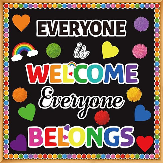Classroom Bulletin Board Decoration Set Welcome Banner Wall Door Decor Colorful Classroom Decorations for Kindergarten Preschool Elementary Middle School (Welcome)