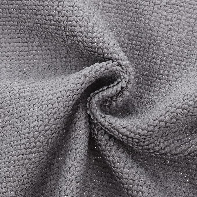 Microfiber Cleaning Cloths Roll 20pcs 25Cm Square Tear-Away Reusable Absorbent Towels for Kitchen and Household Cleaning Gray