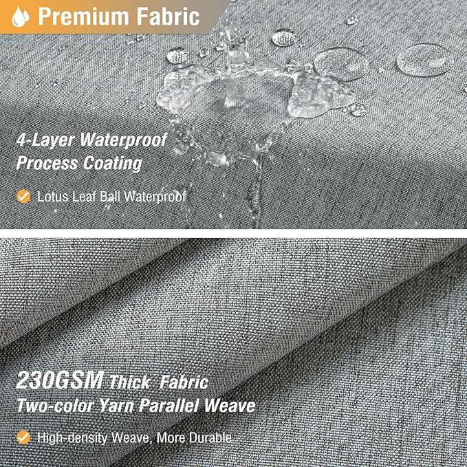 BTTN Stall Fabric Shower Curtain - 48x72 Inch Narrow Linen Textured Heavy Duty Shower Curtain Set with 8 Plastic Hooks, Hotel Spa Luxury Small Neutral Waterproof Bath Curtains for Bathroom - Gray/Grey