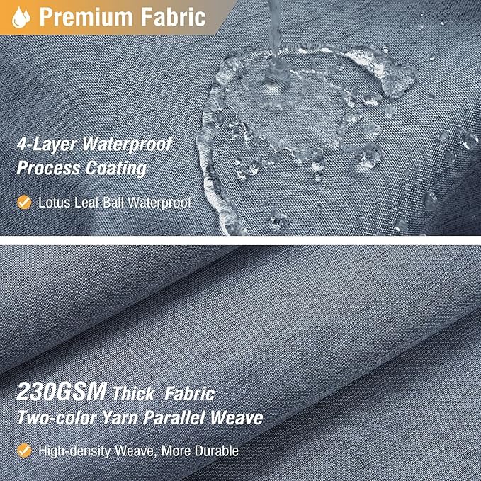 BTTN 78 Inch Long Shower Curtain - Linen Textured Thick Weighted Fabric Shower Curtain Set with 12 Plastic Hooks, Neutral Waterproof Polyester Bath Curtains for Bathroom and Bathtubs, 72x78, Blue Gray