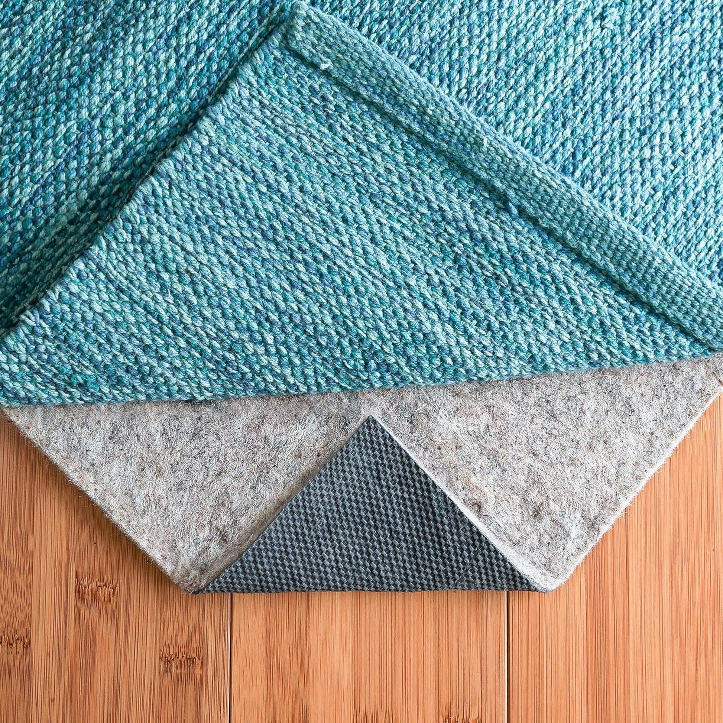 RUGPADUSA - Dual Surface - 9'x13' - 1/8" Thick - Felt + Rubber - Non-Slip Backing Rug Pad - Adds Low-Profile Comfort and Protection